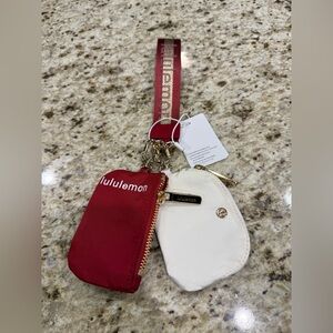 Lululemon Athletica Burgundy Dual Pouch Wristlet